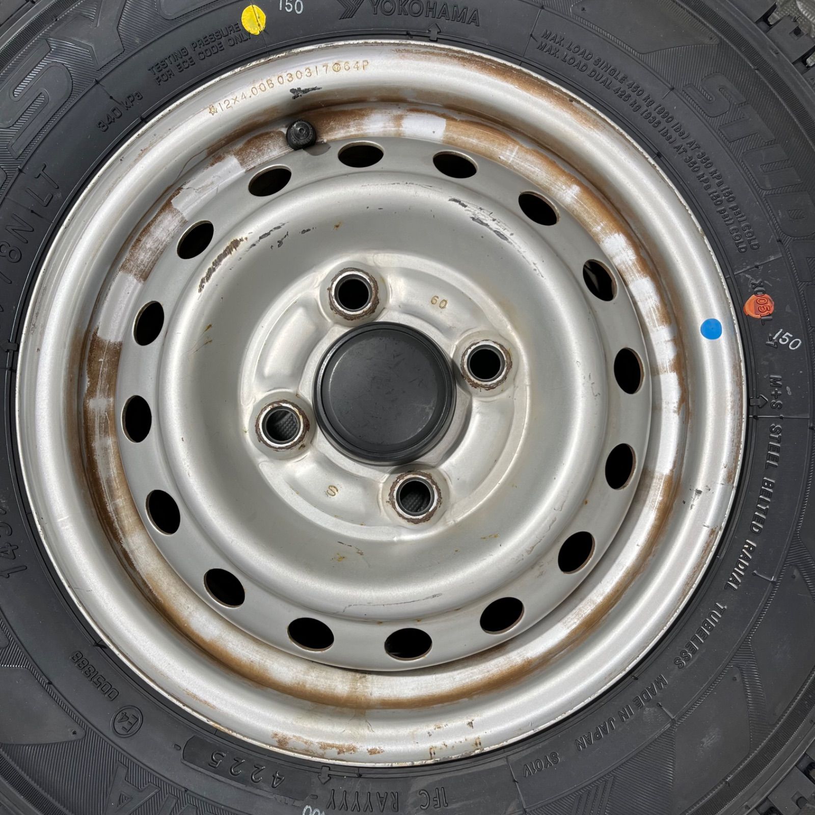 25年製 タイヤ 145 80 R 12 78 N LT ヨコハマ SY 01 スズキ キャリィ エブリィ スタッドレスタイヤ 冬タイヤ 1183 M