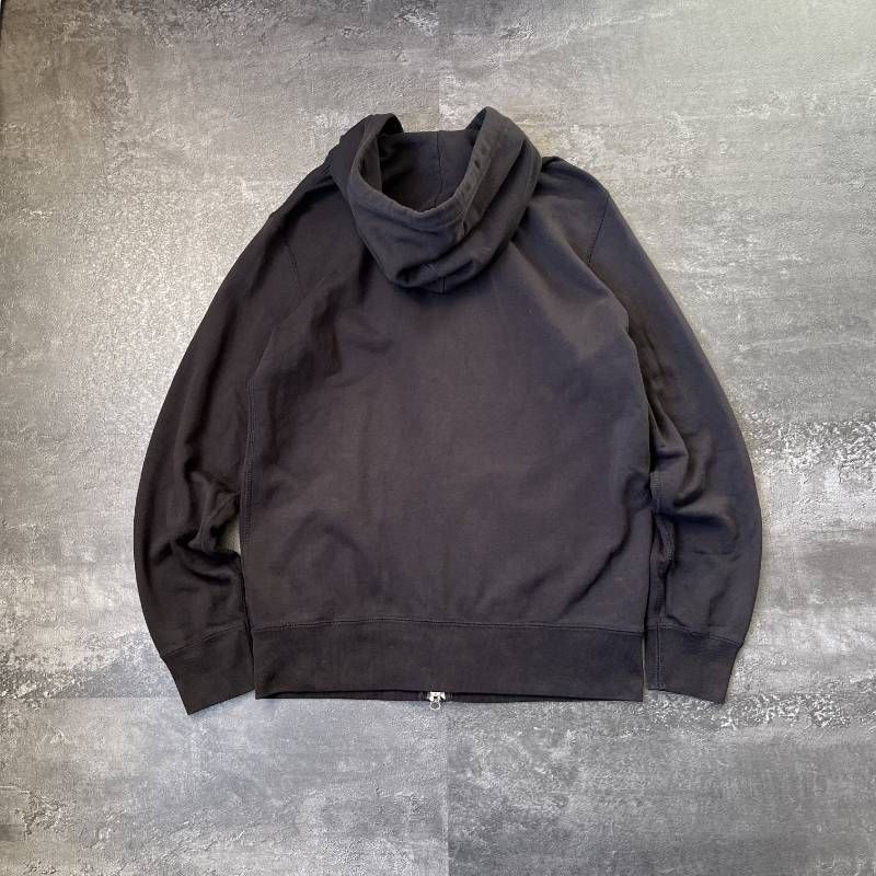 Old Uniqlo Double Zip Up Hoodie Unisex L Black オールドユニクロ