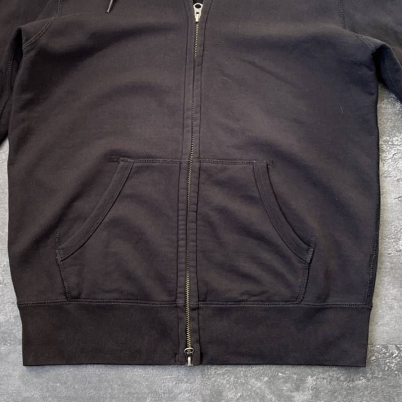 Old Uniqlo Double Zip Up Hoodie Unisex L Black オールドユニクロ