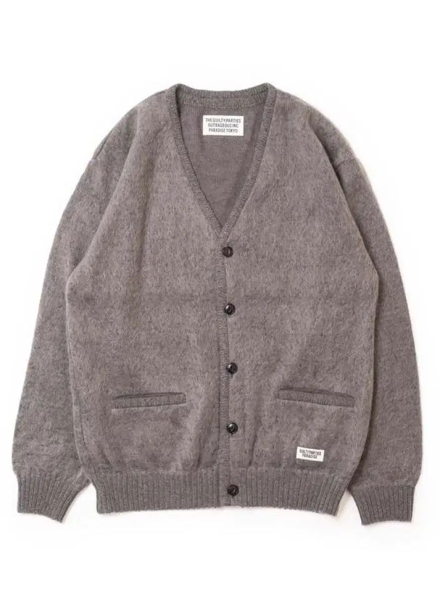 M WACKO MARIA ワコマリア モヘア カーディガン グレー COLOR