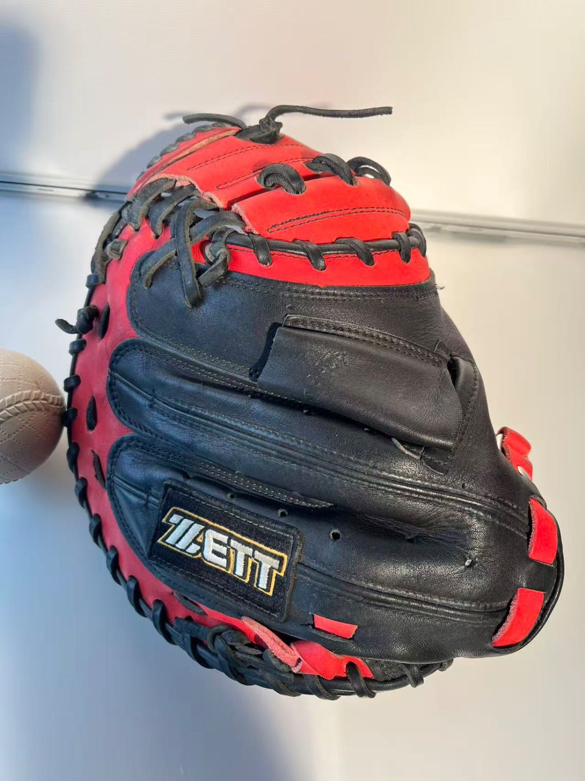 ZETTキャッチャーミット軟式用 矢野モデル 野球ボール 軟式 付き