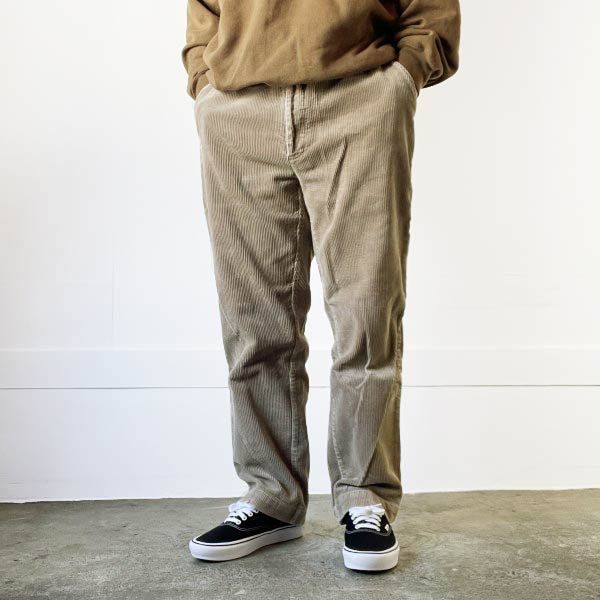 90s Polo ポロ ラルフローレン 太畝 コーデュロイ パンツ 実寸W35 L29 ベージュ系 スラックス コールテン ビンテージ D149-25-0042XV