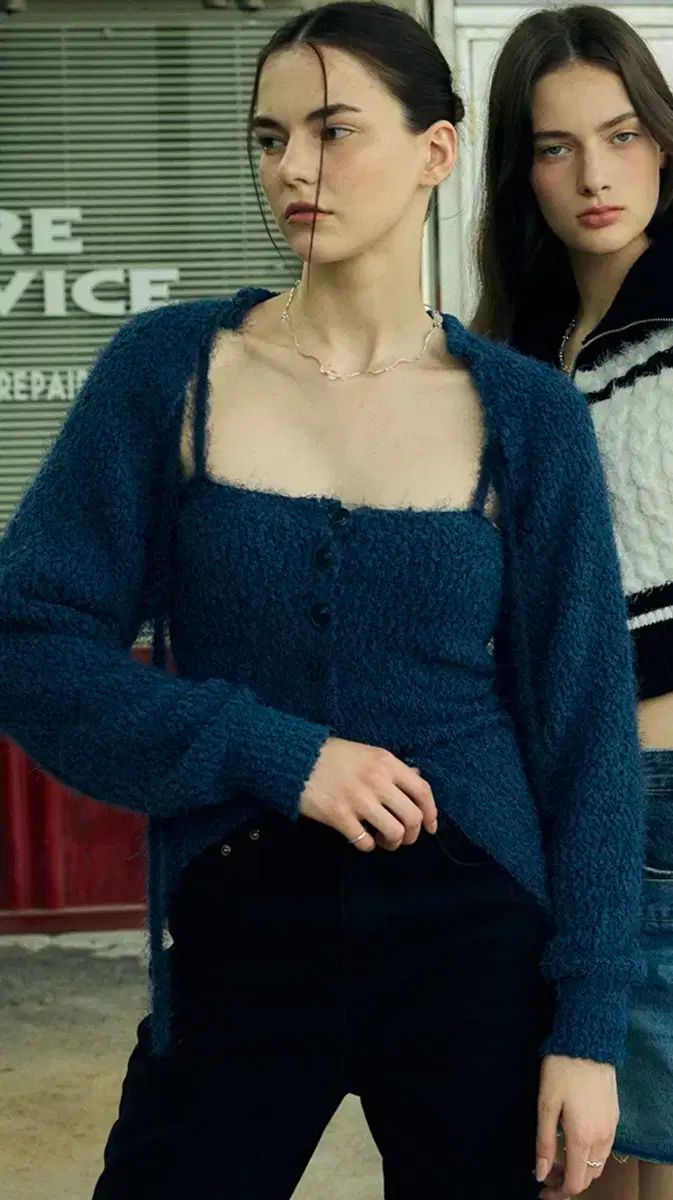 ラーティゼン ネイビー カーディガン トップス セット