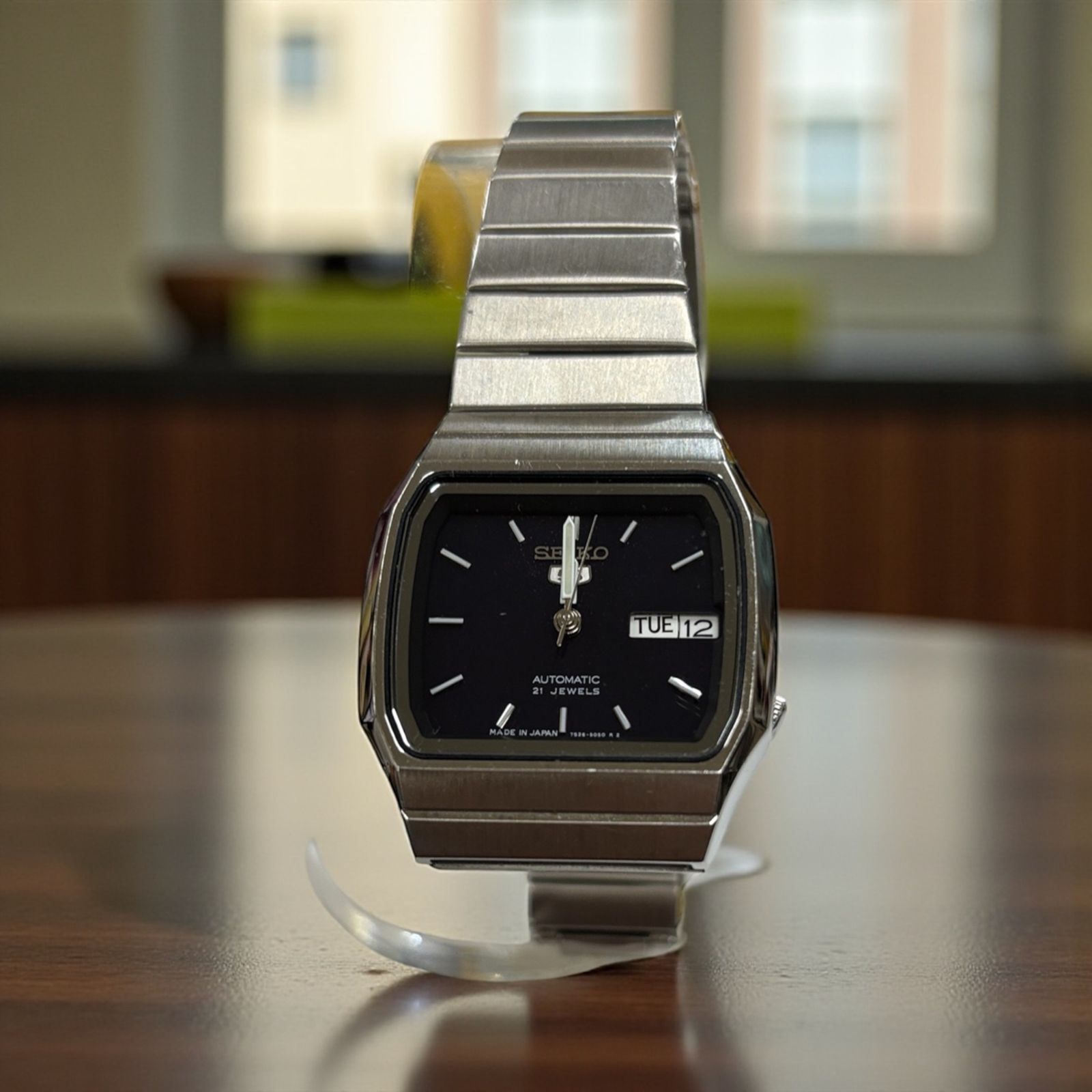 SEIKO 5 自動巻き 腕時計 スクエア レディ-ス7S26-5050