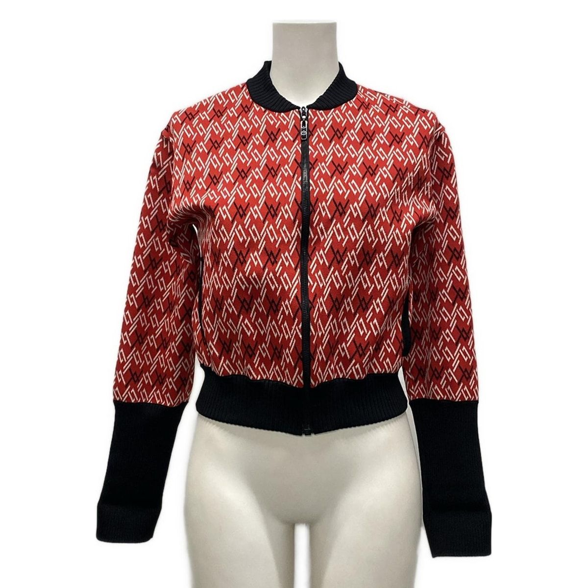LOUIS VUITTON ルイヴィトン ブルゾン サイズS レディース - RW181W FWS FEKC01 レッド×黒×白 長袖 春 秋