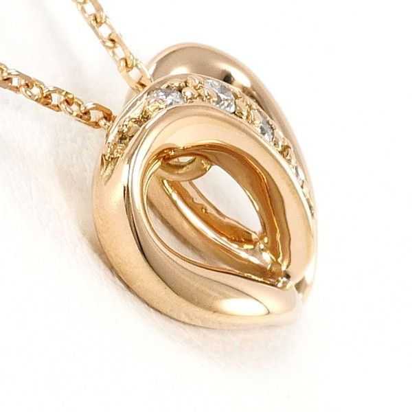 4℃ K 18 PG ネックレス necklace ダイヤ 総重量約2.2 g 約39 cm