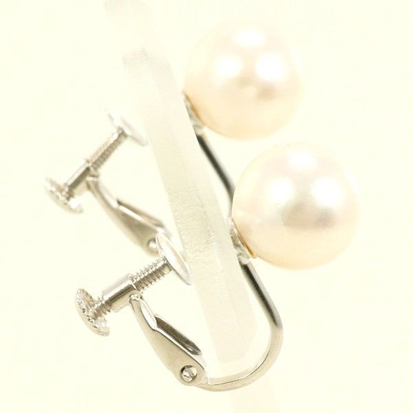 K 14 WG イヤリング clip-on earrings パール 真珠 総重量約2.7 g
