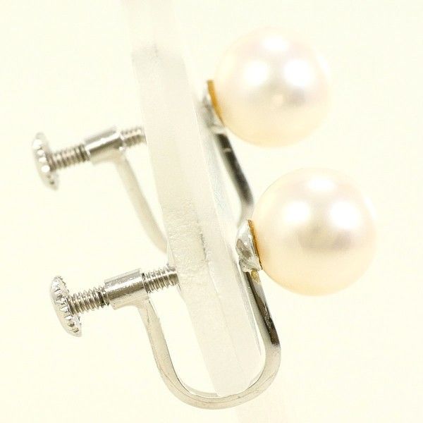 K 14 WG イヤリング clip-on earrings パール 真珠 総重量約2.0 g