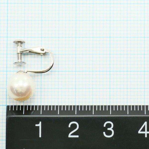  K 14 WG イヤリング clip-on earrings パール 真珠 総重量約2.7 g その他 アクセサリー