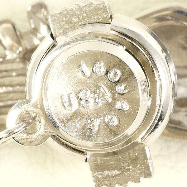 K 18 WG 合金 ピンブローチ brooch ダイヤ 0.13 総重量約5.2 g