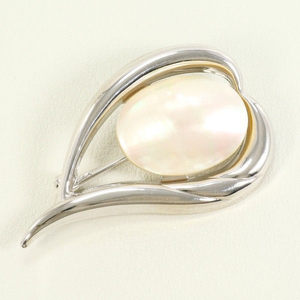 シルバー ブローチ brooch マベパール（真珠） 総重量約5.9g - メルカリ