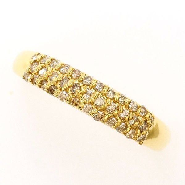K18YG リング ring 指輪 14.5号 ダイヤ 0.3 総重量約1.8g