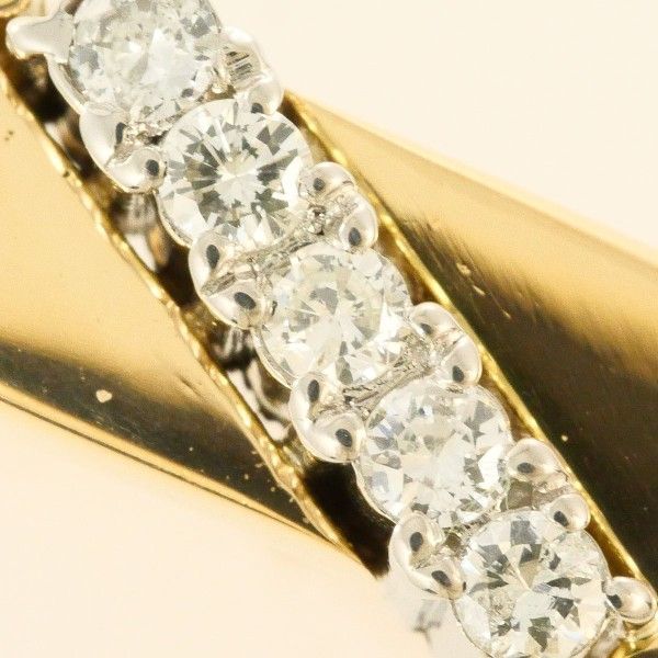 PT 900 K 18 YG リング ring 指輪 12号 ダイヤ 0.15 カード鑑別書 総重量約6.4 g