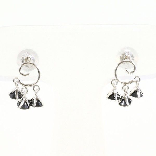 K14WG ピアス pierced earrings 人工石 総重量約0.6g