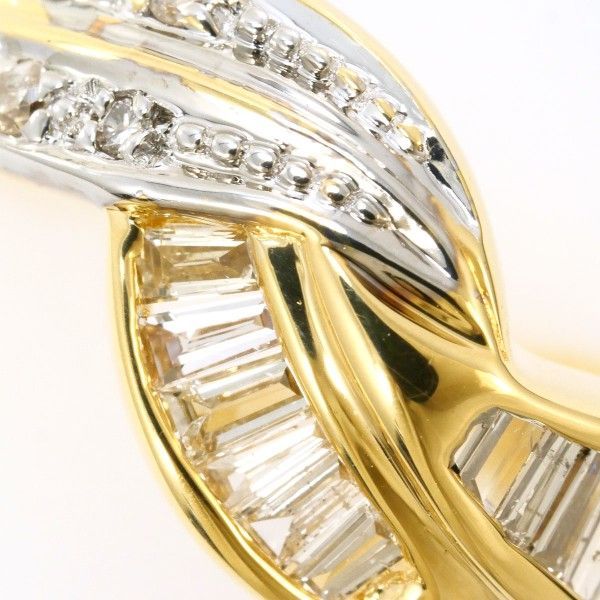 K 18 YGWG リング ring 指輪 11.5号 ダイヤ 0.23 カード鑑別書 総重量約5.6 g