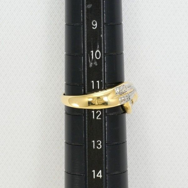  K 18 YGWG リング ring 指輪 11.5号 ダイヤ 0.23 カード鑑別書 総重量約5.6 g その他 アクセサリー