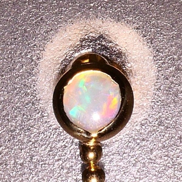 K 18 YG ピアス pierced earrings オパール 総重量約0.4 g