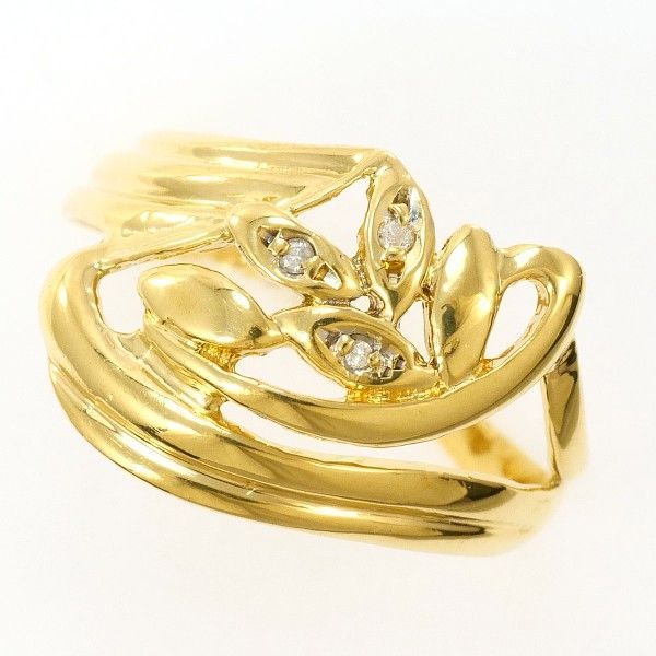 K18YG リング ring 指輪 11.5号 ダイヤ 0.02 総重量約2.0g