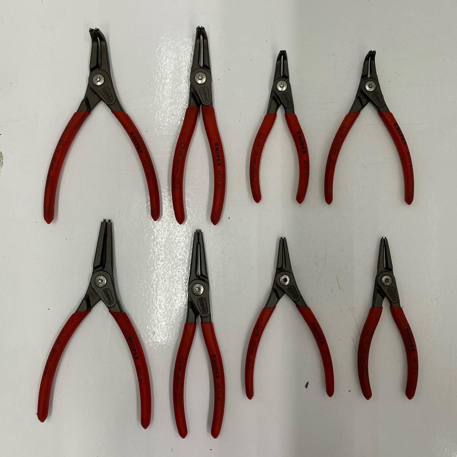 KNIPEX クニペックス スナップリングプライヤー 8本組