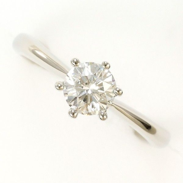 PT950 リング ring 指輪 7号 ダイヤ 0.450 VS1 鑑定書 総重量約3.3g