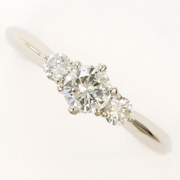 PT900 リング ring 指輪 13号 ダイヤ 0.28 0.17 SI2 鑑定書 総重量約3.0g