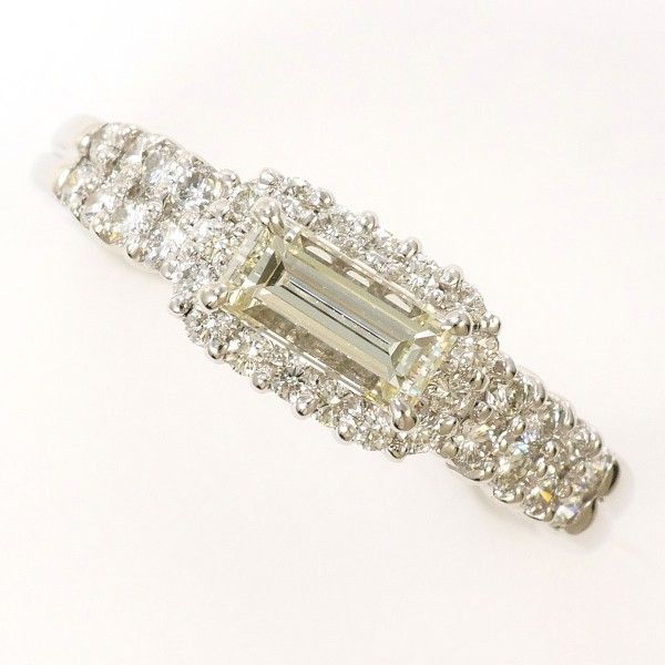 PT900 リング ring 指輪 8号 ダイヤ 0.45 0.31 VS1 鑑定書 総重量約4.4g