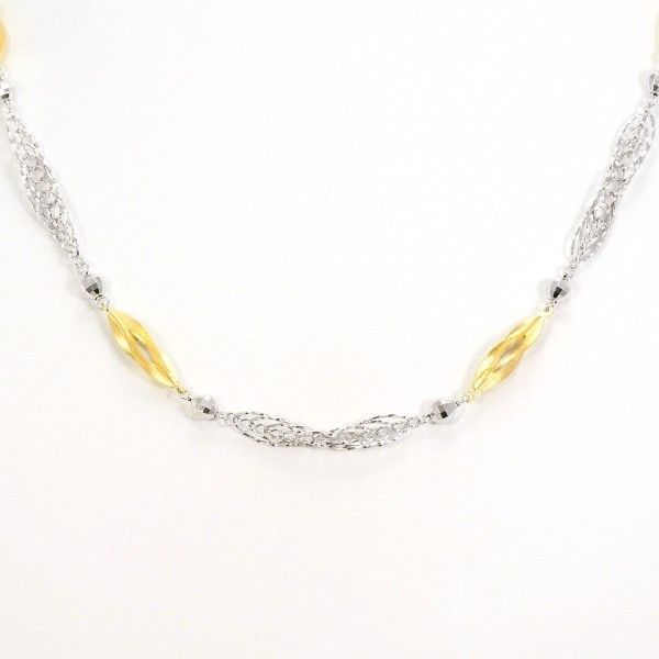 K 18 YGWG ネックレス necklace 総重量約11.7 g 約48 cm