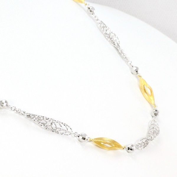 K 18 YGWG ネックレス necklace 総重量約11.7 g 約48 cm
