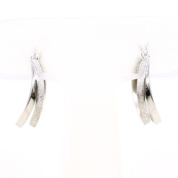 K18WG K10WG ピアス pierced earrings 総重量約1.0g