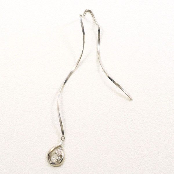 K18WG ピアス pierced earrings（片耳） ダイヤ 総重量約0.6g 楽天市場