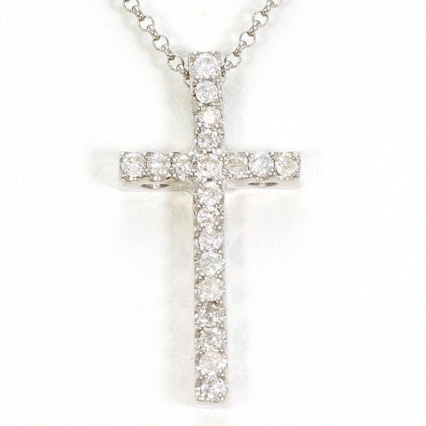 K18WG ネックレス necklace ダイヤ 0.20 総重量約2.7g 約41cm