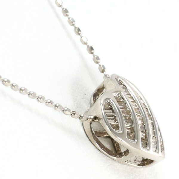 K 18 WG ネックレス necklace ダイヤ 0.35 総重量約2.7 g 約40 cm