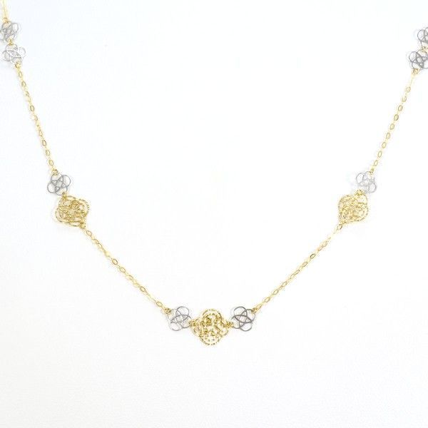 K18YGWG ネックレス necklace 総重量約1.9g 約50cm