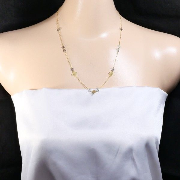  K 18 YGWG ネックレス necklace 総重量約1.9 g 約50 cm その他 アクセサリー