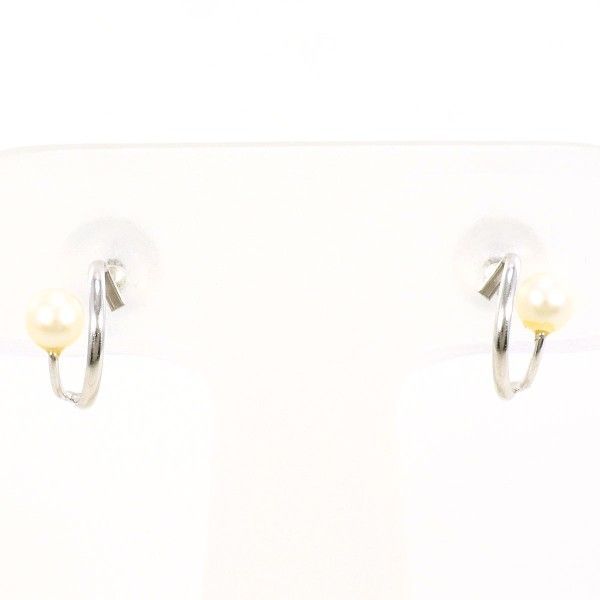 K14WG ピアス pierced earrings パール 真珠 総重量約0.4g
