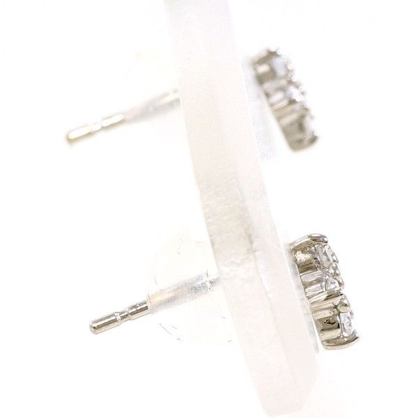 K 14 WG ピアス pierced earrings ダイヤ 総重量約0.4 g