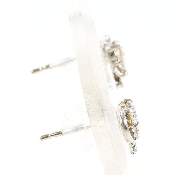 K 14 WG ピアス pierced earrings ジルコニア 総重量約0.4 g