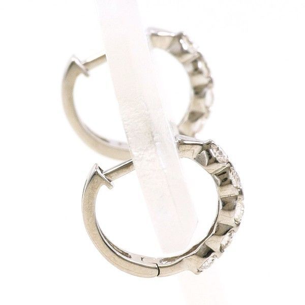 K 10 WG ピアス pierced earrings ダイヤ 総重量約0.9 g