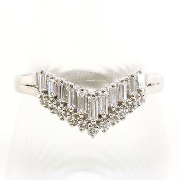 PT900 リング ring 指輪 19号 ダイヤ 0.40 総重量約5.5g