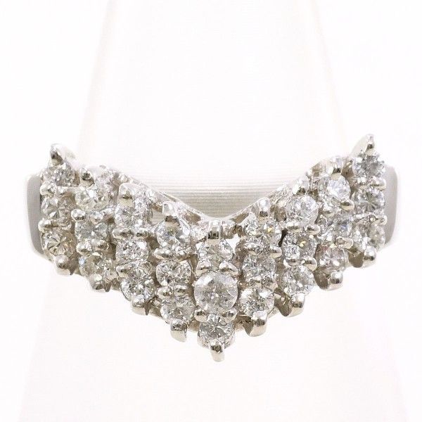 PT900 リング ring 指輪 7号 ダイヤ 0.40 総重量約4.8g