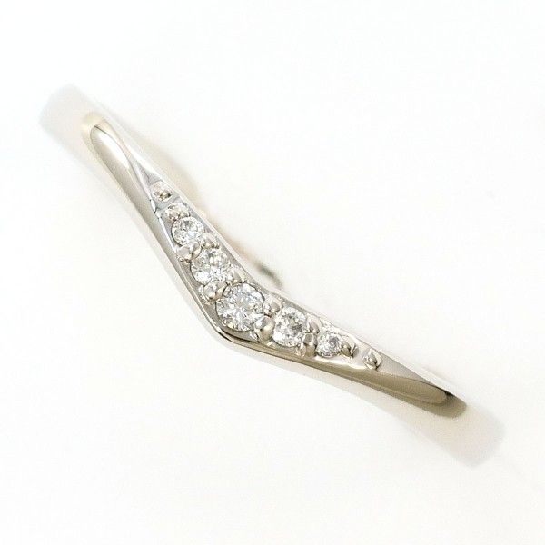PT950 リング ring 指輪 7号 ダイヤ 0.03 総重量約1.9g
