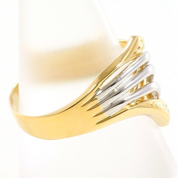 PT 900 K 18 YG リング ring 指輪 15号 ダイヤ 0.02 総重量約4.2 g