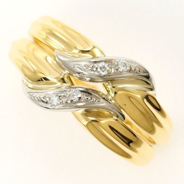 PT900 K18YG リング ring 指輪 10.5号 ダイヤ 0.03 総重量約3.9g