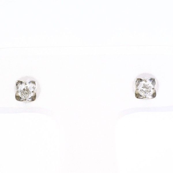 K 18 WG ピアス pierced earrings ダイヤ 0.09 ×2 総重量約0.5 g