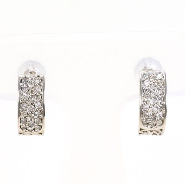 K18WG ピアス pierced earrings ダイヤ 0.15 ×2 総重量約1.9g