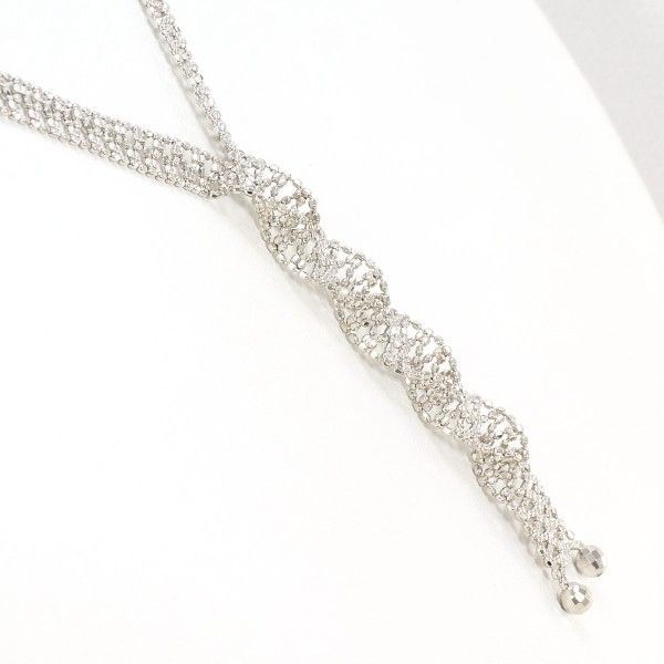 K 18 WG ネックレス necklace 総重量約8.2 g 約45 cm