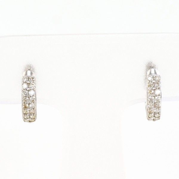 K14WG ピアス pierced earrings ダイヤ 0.10 ×2 総重量約1.8g