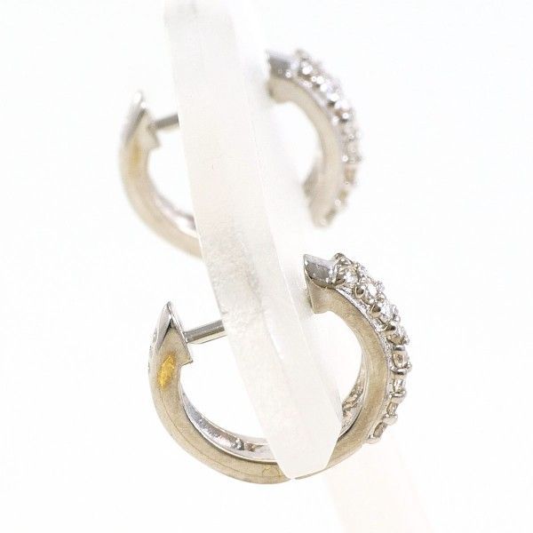 K 14 WG ピアス pierced earrings ダイヤ 0.10 ×2 総重量約1.8 g