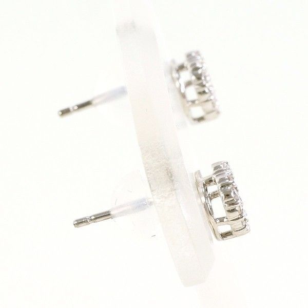 K 14 WG ピアス pierced earrings ダイヤ 0.07 ×2 総重量約0.8 g
