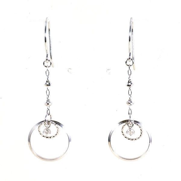 K14WG ピアス pierced earrings ダイヤ 0.01 ×2 総重量約0.5g